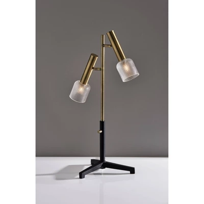 Melvin LED Table Lamp Antique Brass (Includes LED Light Bulb) Black - Adesso - Image 5