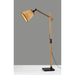 Walden Natural Wood Floor Lamp Black - Adesso