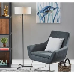 Wesley Floor Lamp Black - Adesso