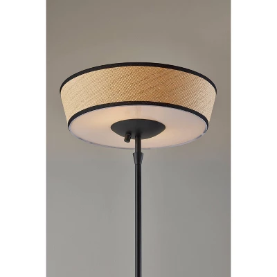 300W Harper Floor Lamp Black/Natural - Adesso - Image 2