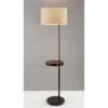 63.5" Oliver Charge Shelf Floor Lamp Black - Adesso