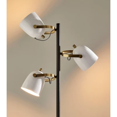 Casey Tree Lamp Black/White/Brass - Adesso - Image 4