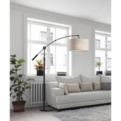 Adler Arc Floor Lamp Black - Adesso
