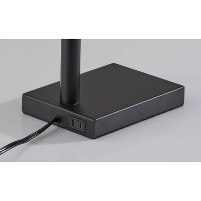 Flora Antique Brass Table Lamp Black - Adesso - Image 4