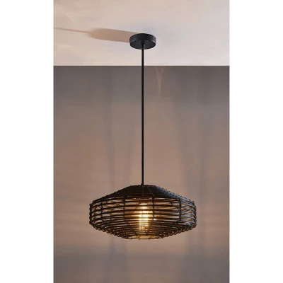 7" Kingston Pendant Ceiling Light Black - Adesso - Image 6