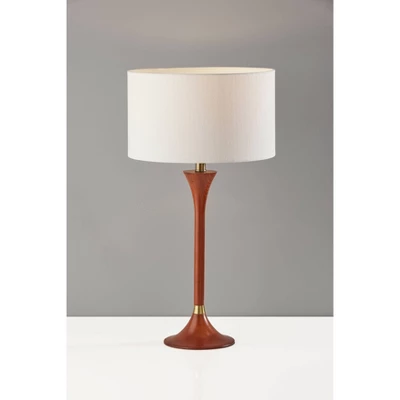 Rebecca Table Lamp Walnut Rubberwood With Antique Brass Accent - Adesso - Image 4