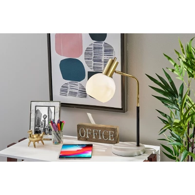 Corbin Desk Lamp Antique Brass Black - Adesso - Image 3