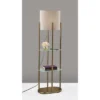 Norman Shelf Floor Lamp Antique Brass - Adesso