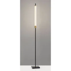 72" 3-way Piper Floor Lamp (Includes LED Light Bulb) Black - Adesso