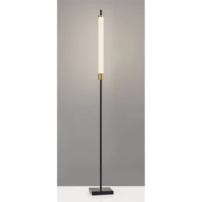 72" 3-way Piper Floor Lamp (Includes LED Light Bulb) Black - Adesso
