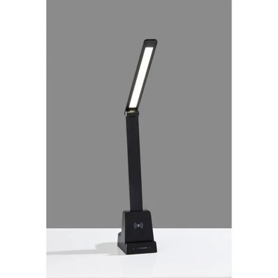 Cody LED Wireless Charging Desk Lamp With Smart Switch (Includes LED Light Bulb) Matte Black - Adesso - Image 4