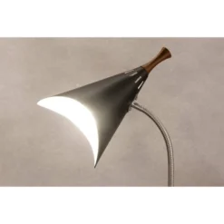18.5" Draper Gooseneck Desk Lamp Black - Adesso