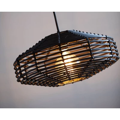 7" Kingston Pendant Ceiling Light Black - Adesso - Image 5